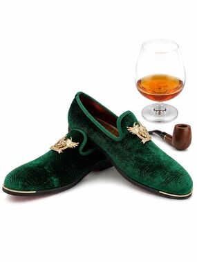 Smoking Slippers | Men’s Emerald Green Slip-on